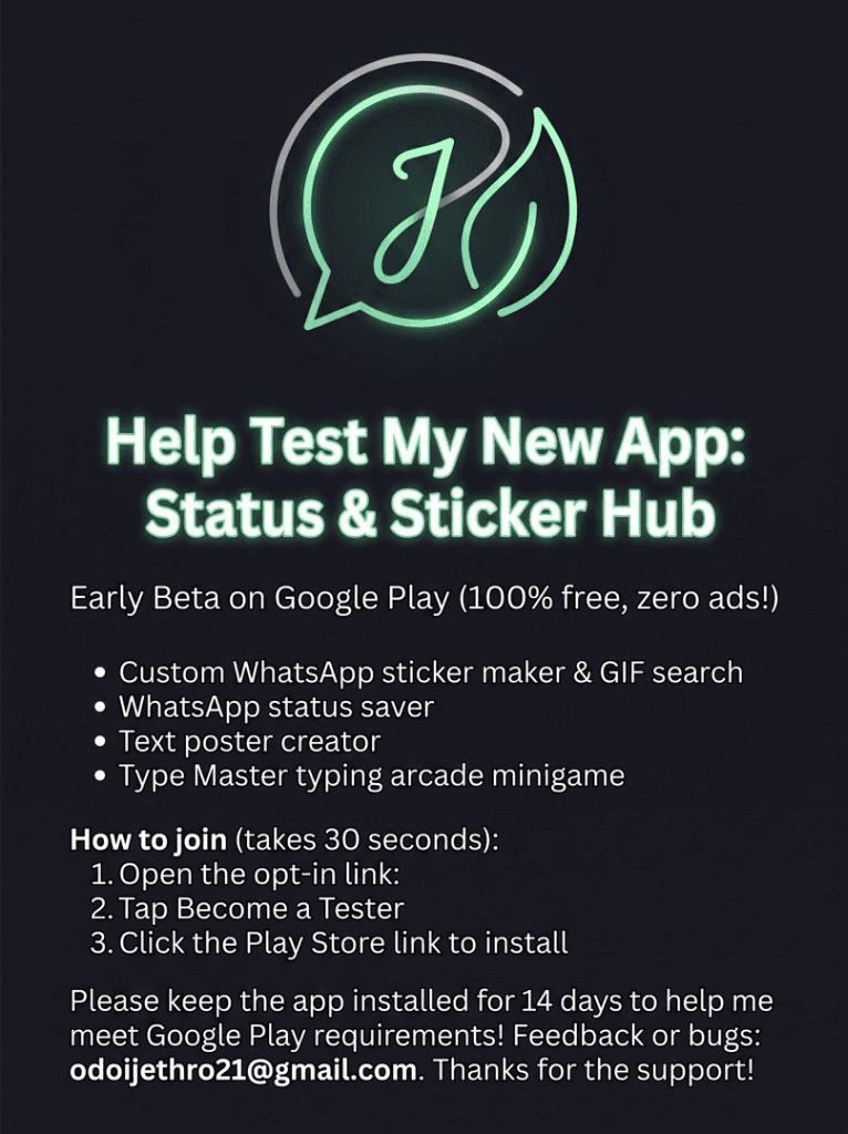 Status & Sticker Hub — screenshot